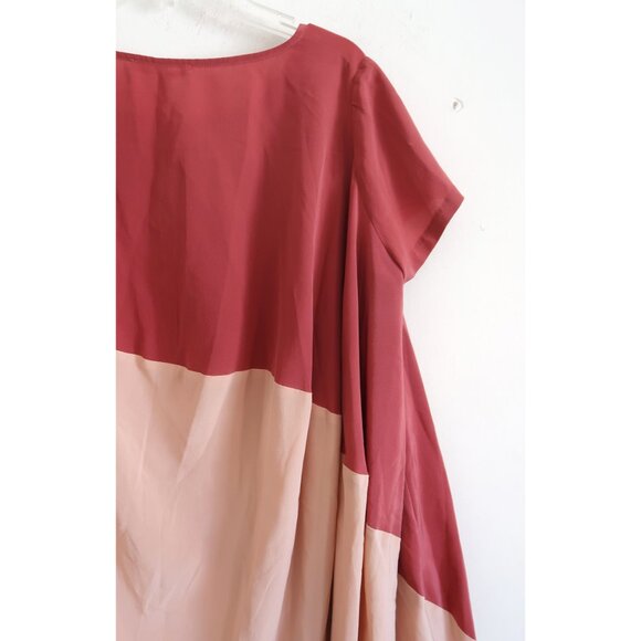 Maje Silk Two-Tone Shift Dress - Size 1 - Picture 7 of 9